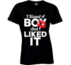 I Kissed A Boy And I Liked It Funny T Shirt
