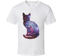 Space Cat Funny Astronomy Cosmos Nebula Geek T Shirt