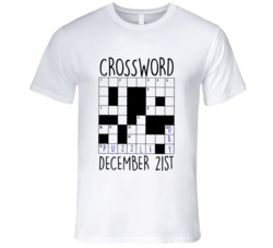 Crossword Puzzle Day December 21st Fun Celebration T Shirt
