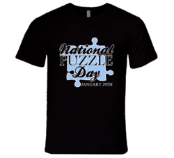National Puzzle Day January 29th Fun Celebration T Shirt