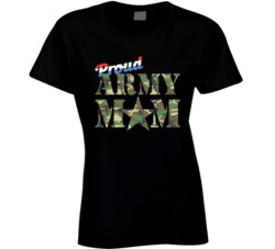 Proud Army Mom Military Patriotic American T Shirt