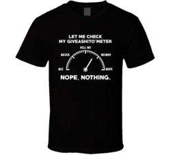 Let Me Check My Giveashitometer Funny Don't Care T Shirt