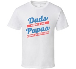 Dads Know A Lot Papas Know Everything Funny Worn Look T Shirt