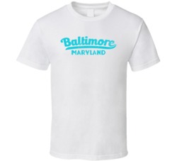 Baltimore Maryland Classic Type State Pride Distressed T Shirt