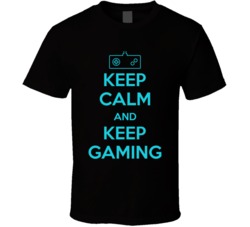 Keep Calm and Keep Gaming Funny Video Game Gamer T Shirt