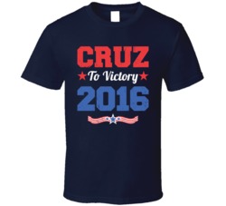 Ted Cruz To Victory 2016 Presidential Campaign Worn Look T Shirt