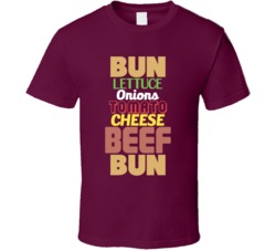 Classic Cheese Burger Funny Sandwich T Shirt