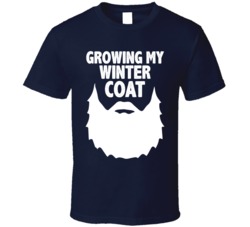 Growing My Winter Coat Funny Cold Christmas Xmas T Shirt