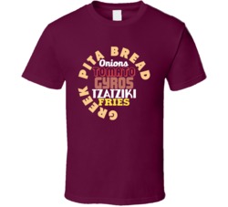 Pita Gyros Funny Greek Sandwich T Shirt