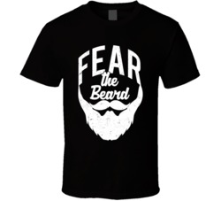 Fear The Beard Funny Facial Hair Worn Look T Shirt