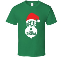 Fear The Beard Funny Santa Xmas Christmas T Shirt