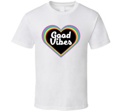 Good Vibes Heart Positivity Peace Love T Shirt
