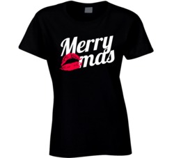 Merry Kiss Mas Funny Sexy Christmas Xmas Holiday T Shirt