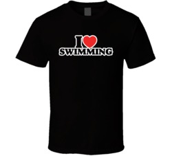 I Heart Swimming Funny Love Sports T Shirt