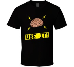 Brain Use It Funny Worn Look T Shirt