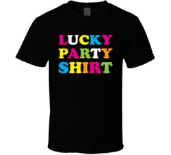 Lucky Party Funny Bar Crawl Drinking Worn Look T Shirt
