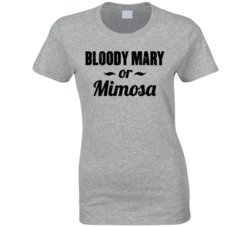 Bloody Mary Or Mimosa Funny Brunch Worn Look T Shirt