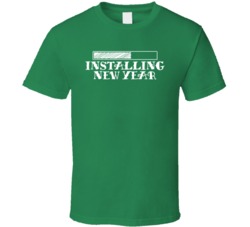 Installing New Year Funny Loading Resolutions T Shirt