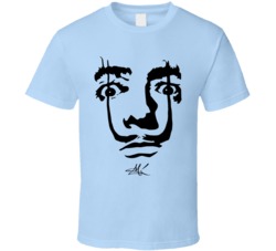 Salvador Dali Mustache Face Funny Artist T Shirt
