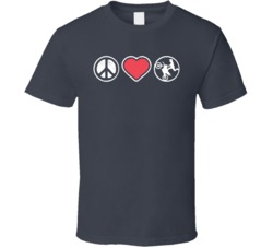 Peace Love And Motocross Trials Dirt Bike Motorcycle Worn Look T Shirt