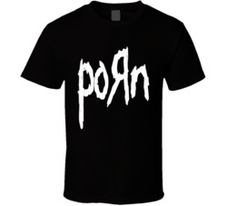 Porn Funny Korn Parody Rock Heavy Metal Worn Look T Shirt