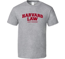 Harvard Law Just Kidding Funny Bro Drinking Worn Look T Shirt