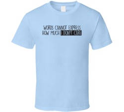 Words Cannot Express How Much I Don't Care Funny T Shirt