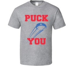 Puck You Funny Crazy Hockey Fan Worn Look T Shirt