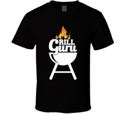 Grill Guru Funny BBQ Barbeque Cook Worn Look T Shirt