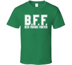 Beer Friends Forever Funny Drinking Buddies Bar Worn Look T Shirt