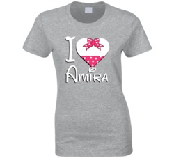 Amira Heart Love Boyfriend Girlfriend First Name Cute Valentines Gift 