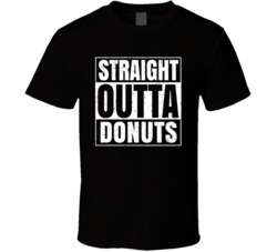 Donuts Straight Outta Compton Food Barbecue BBQ Father's Day T Sh