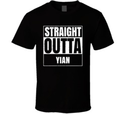 Straight Outta Yian Fictional Places Parody T Shirt