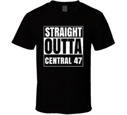 Straight Outta Central 47 Fictional Places Parody T Shirt