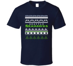 Seattle Football Team Ugly Christmas Sweater Holiday Sports Fan Gift T