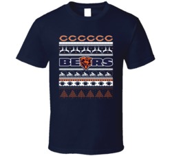 Chicago Football Team Ugly Christmas Sweater Holiday Sports Fan Gift T