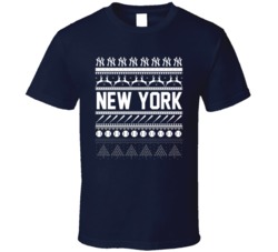 New York NYY Baseball Ugly Christmas Sweater Holiday Sports Fan Gift T