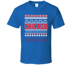 Chicago Baseball Ugly Christmas Sweater Holiday Sports Fan Gift T Shir