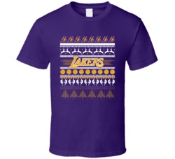 Los Angeles LA Basketball Team Ugly Christmas Sweater Holiday Sports F