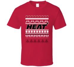 Miami Basketball Team Ugly Christmas Sweater Holiday Sports Fan Gift T