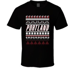 Portland Basketball Team Ugly Christmas Sweater Holiday Sports Fan Gif