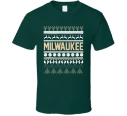 Milwaukee Basketball Team Ugly Christmas Sweater Holiday Sports Fan Gi