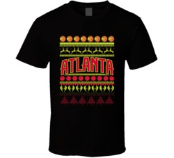 Atlanta Basketball Team Ugly Christmas Sweater Holiday Sports Fan Gift