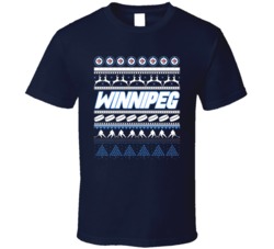 Winnipeg Hockey Ugly Christmas Sweater Holiday Sports Fan Gift T Shirt