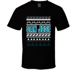 San Jose Hockey Ugly Christmas Sweater Holiday Sports Fan Gift T Shirt