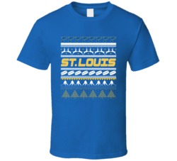 St Louis Hockey Ugly Christmas Sweater Holiday Sports Fan Gift T Shirt