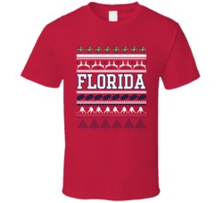 Florida Hockey Ugly Christmas Sweater Holiday Sports Fan Gift T Shirt