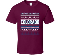 Colorado Hockey Ugly Christmas Sweater Holiday Sports Fan Gift T Shirt