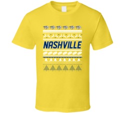 Nashville Hockey Ugly Christmas Sweater Holiday Sports Fan Gift T Shir
