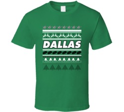 Dallas Hockey Ugly Christmas Sweater Holiday Sports Fan Gift T Shirt
